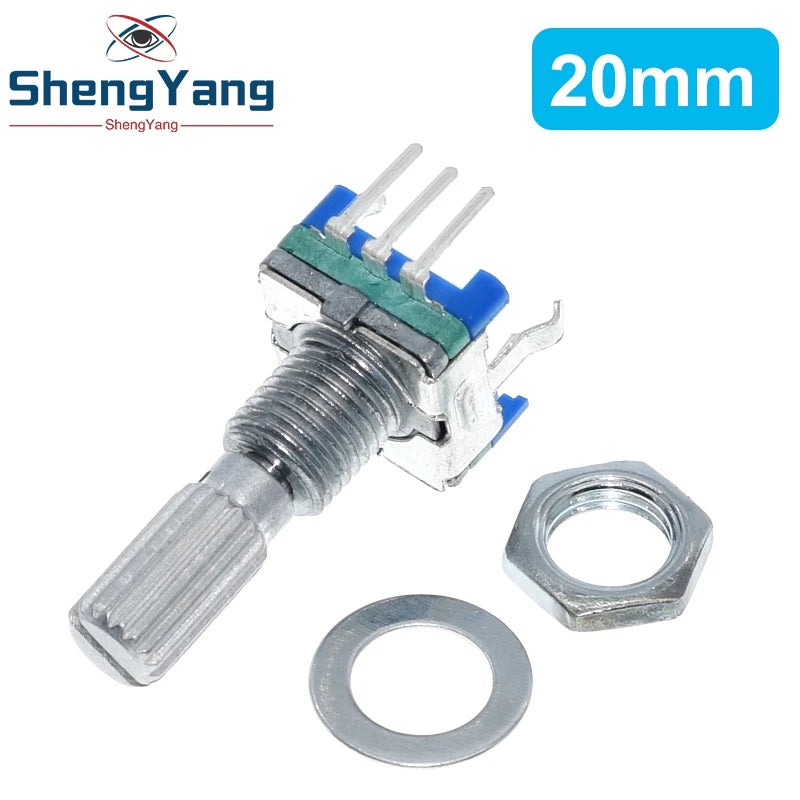 TZT 1/5/10PCS Plum handle 15mm 20mm rotary encoder coding switch / EC11 / digital potentiometer with switch 5 Pin