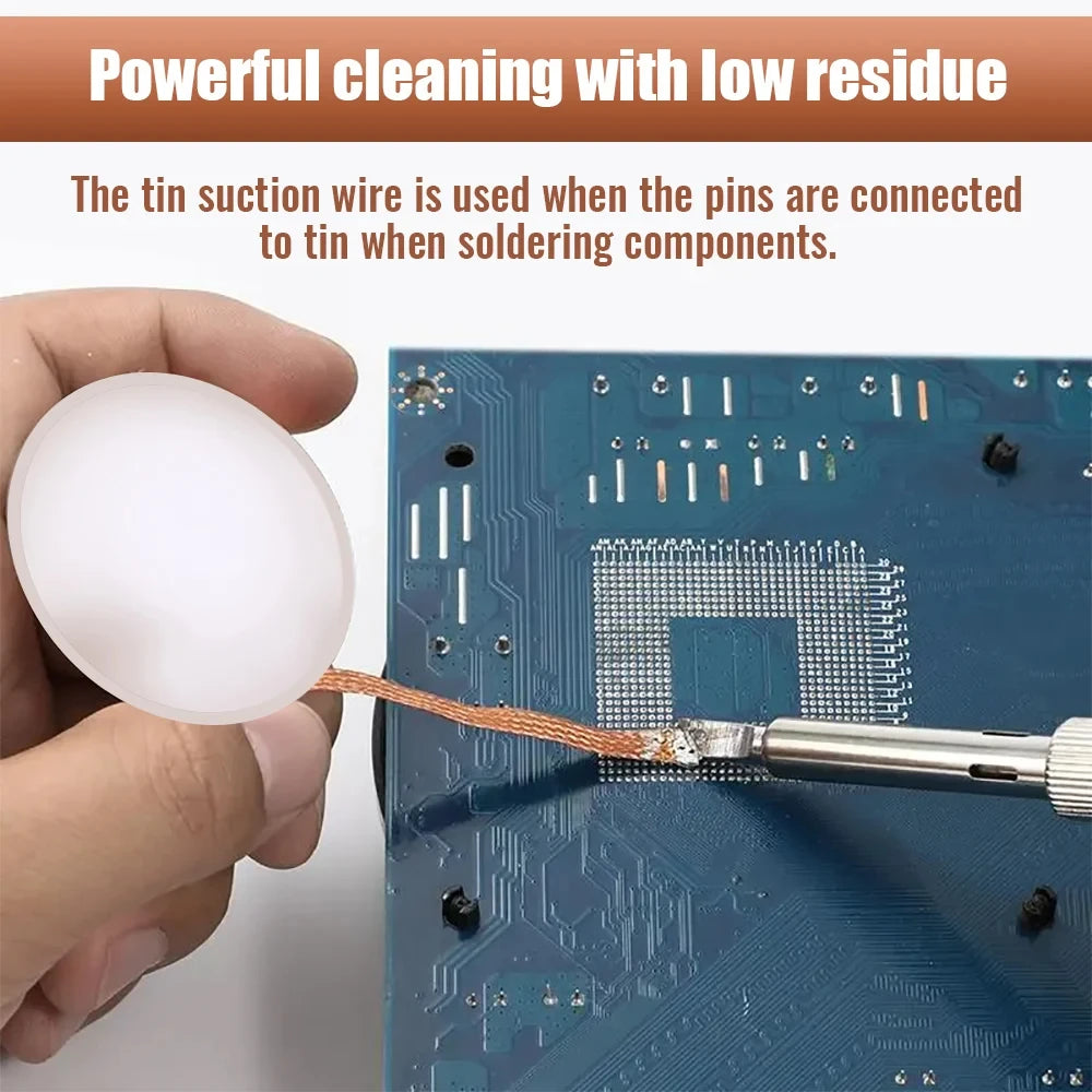 1.5M Length Welding Wires Desoldering Mesh Braid Tape Copper Welding Point Solder Remover Wire Repair Tool for Soldering