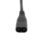 IEC 320 C8 Plug to C7 Receptacle Male to Female Extension Power Supply Main Adapter Cable White/black Color