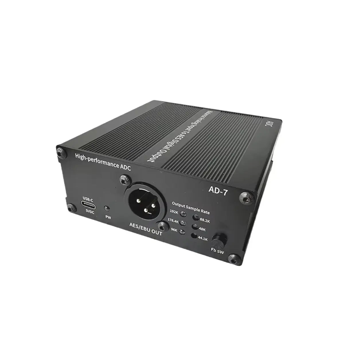 AU47-AES/EBU Analog-to-Digital Audio Converter Digital Audio Encoder Balanced Stereo Output 24 Bit 192K