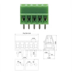 30Pcs/Box KF128 2.54mm PCB Mini Screw Terminal Block Connector KF128-2.54 2P 3P 4P 5P 6P 7P 8P 9P 10P 12P for 24-12AWG Wire