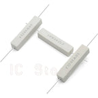 10PCS 10W Cement Ceramic Resistor Power Resistance 5% 0.1 ~ 100K 0.1R 10R 50R 0.25 0.33 0.5 1 2 5 8 10 15 20 25 30 100 1K 2K Ohm