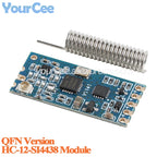 10pcs/1pc HC-12 SI4463 433Mhz Wifi Wireless Serial Port Module HC12 1KM 1000m 433MHz Receiving Transmitting Board TSSOP/QFN