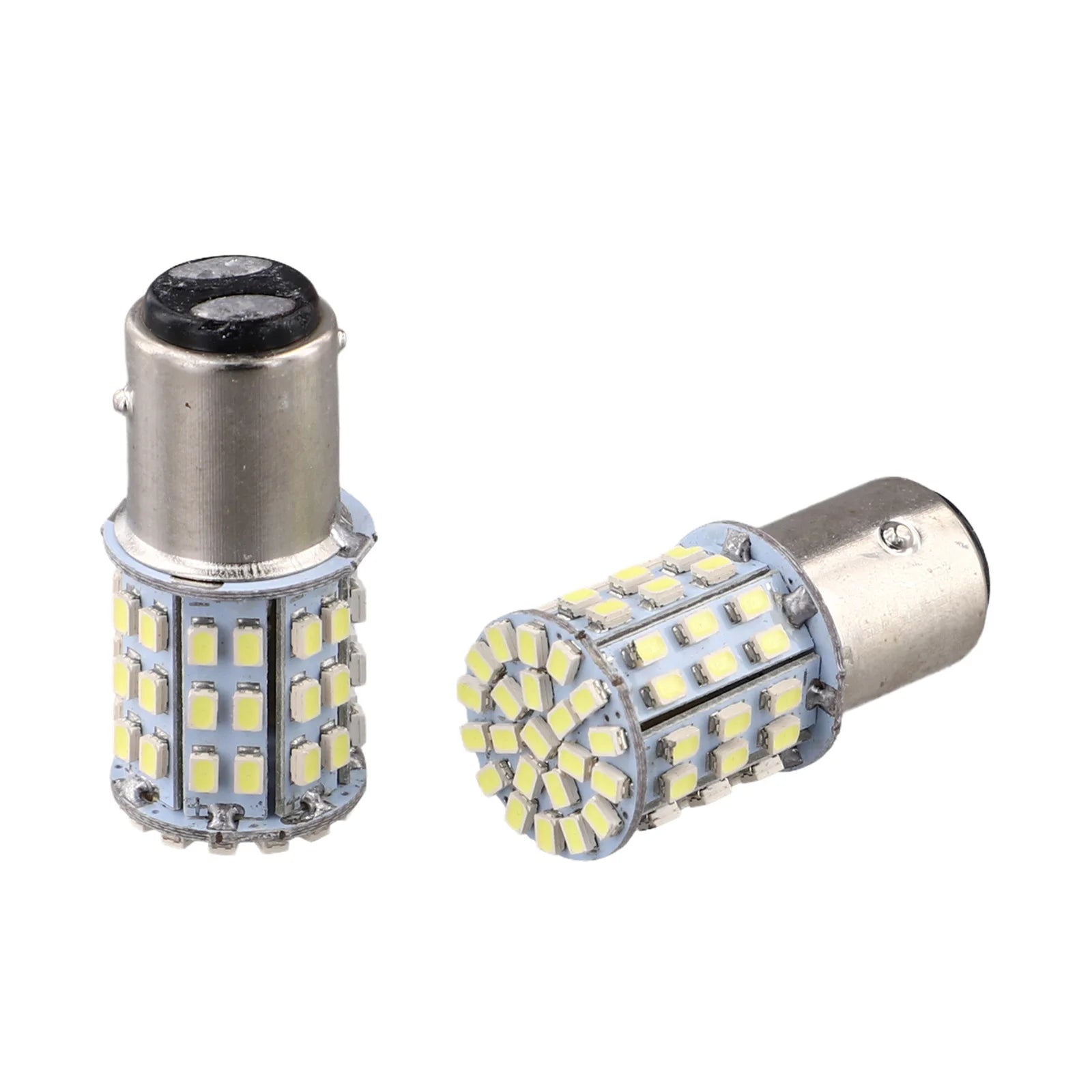 2PCS Small LED Bulbs ForSMD 1206 BAY15D 64SMD LED 1157 Dual Filament Brake Stop Tail Light Bulb Globe 12V Turn Signal Light