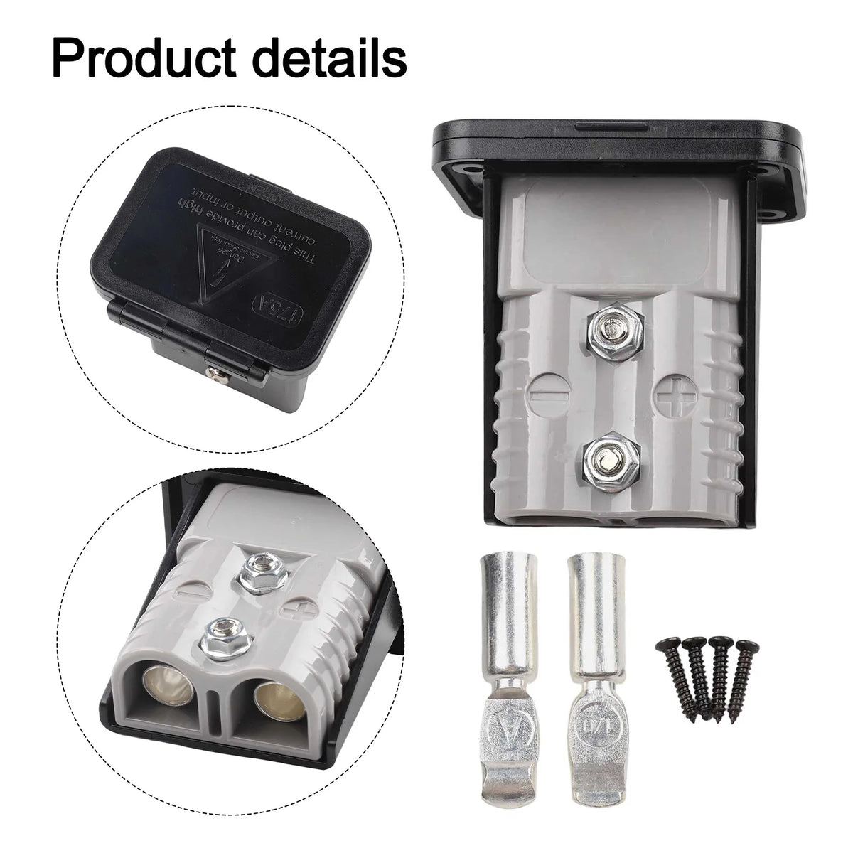 Electric Vehicle Charging For Anderson Connector 50A 120A 175A with Built in Base and Construction for Dependability