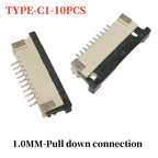 10Pcs FPC connector socket 0.5/1.0mm flip cover/up/down connection 4/5/6/7/8/10/12/14/16/18/20/22/24/26/28/30/32/34/40/45/50/60P