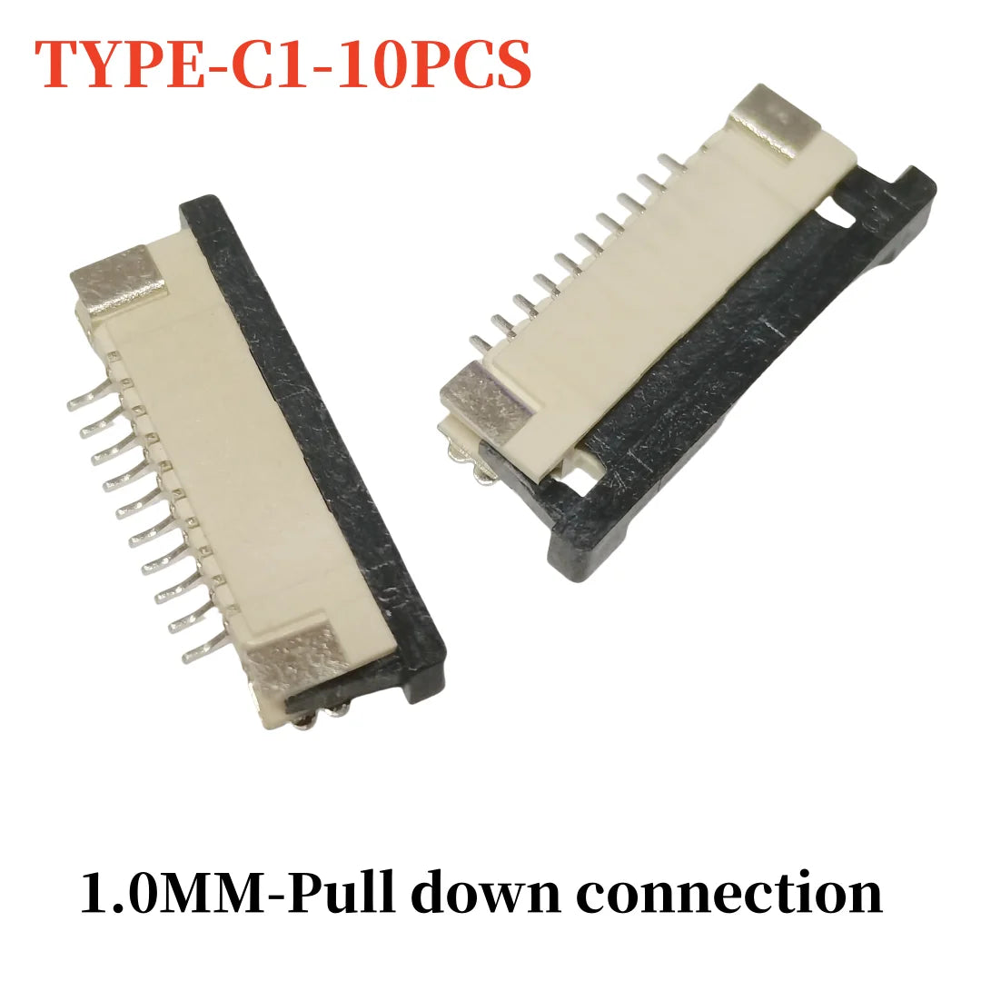 10Pcs FPC connector socket 0.5/1.0mm flip cover/up/down connection 4/5/6/7/8/10/12/14/16/18/20/22/24/26/28/30/32/34/40/45/50/60P