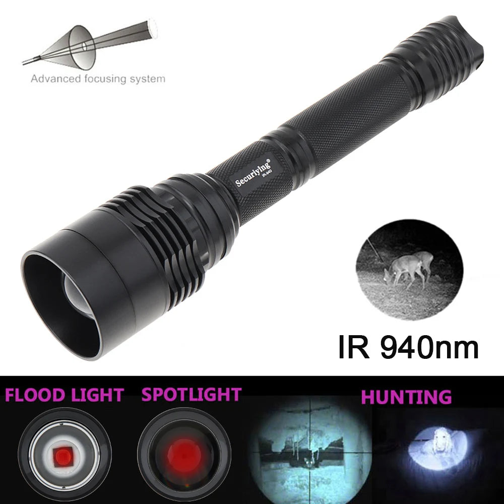 10W IR 940nm T50 Infrared Flashlight C11 Long Range Zoomable Hunting Light Infrared Torch for Night Vision Device