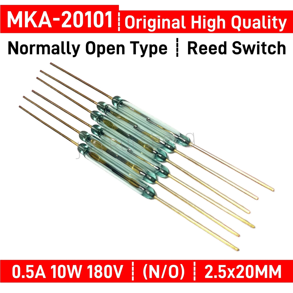 1/10/50PCS Original MKA20101 Reed Switch MKA-20101 Normally Open 2.5*20MM 0.5A 10W 180V Magnetic Control Switch Contact Sensor