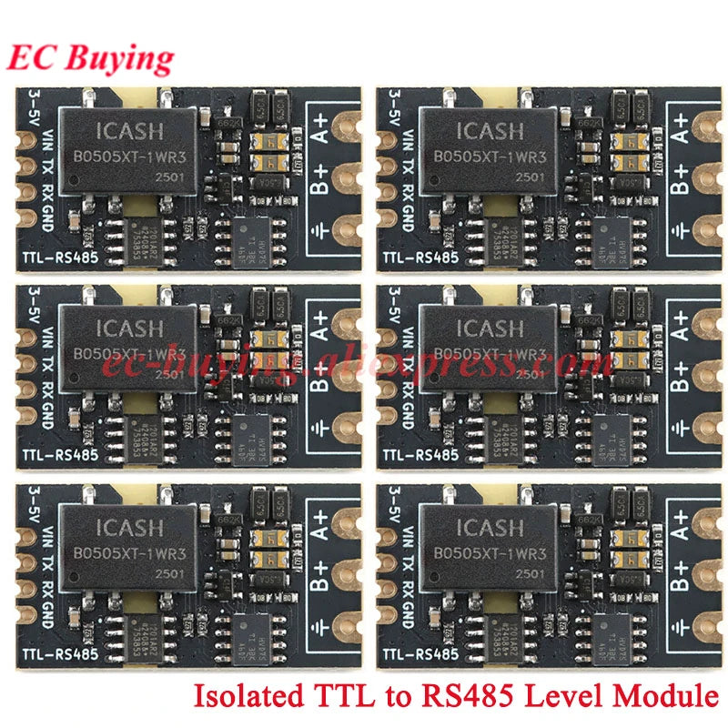 10Pcs/1pc Isolated TTL to RS485 Level Board Module Serial Automatic Reverse High Speed 2Mbps Half-duplex Communication Isolation