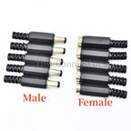 10pcs High quality DC Connector 2.5/2.1*5.5mm Power Jack DC Power Conector 5.5x2.1/5.5x2.5mm Male&Female