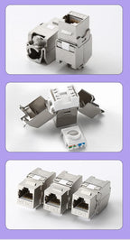 5/10pcs Xicom Zinc Alloy CAT6A/CAT7 FTP Shielded RJ45 Keystone Jack Tool-Free 10GBase-T Network Module for Data Center/Office