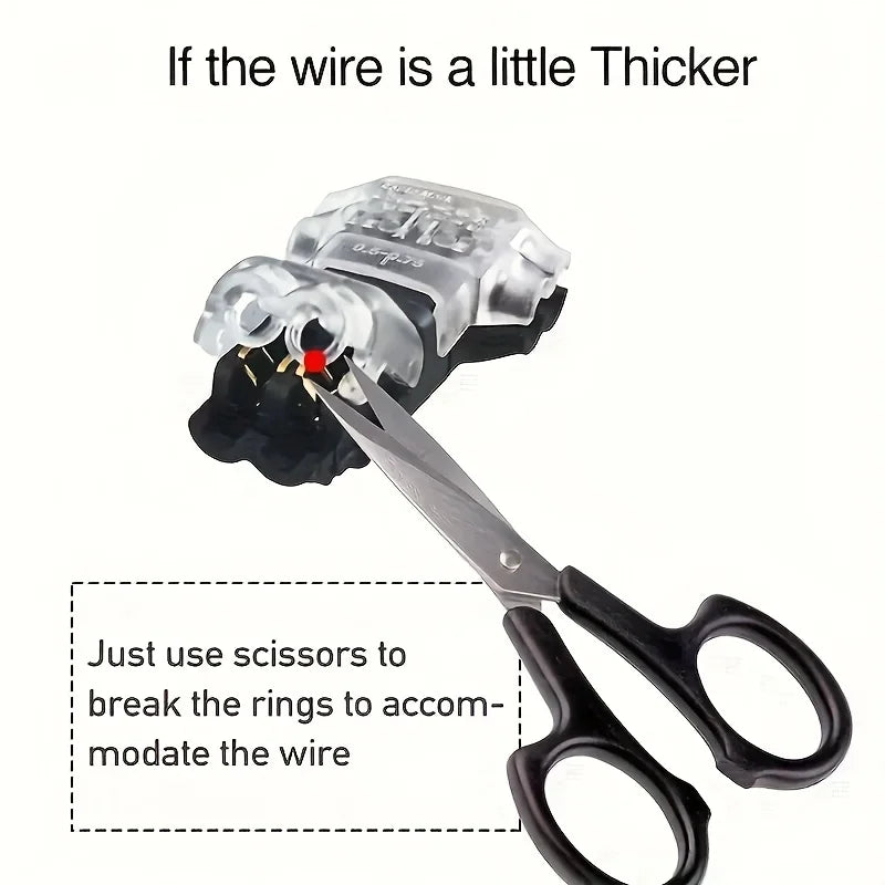 10/100PCS Wire Cable Snap In T2 Connector No-solder No-peel Quick Terminal Connections Joiners Auto Plug Electrical Accessories