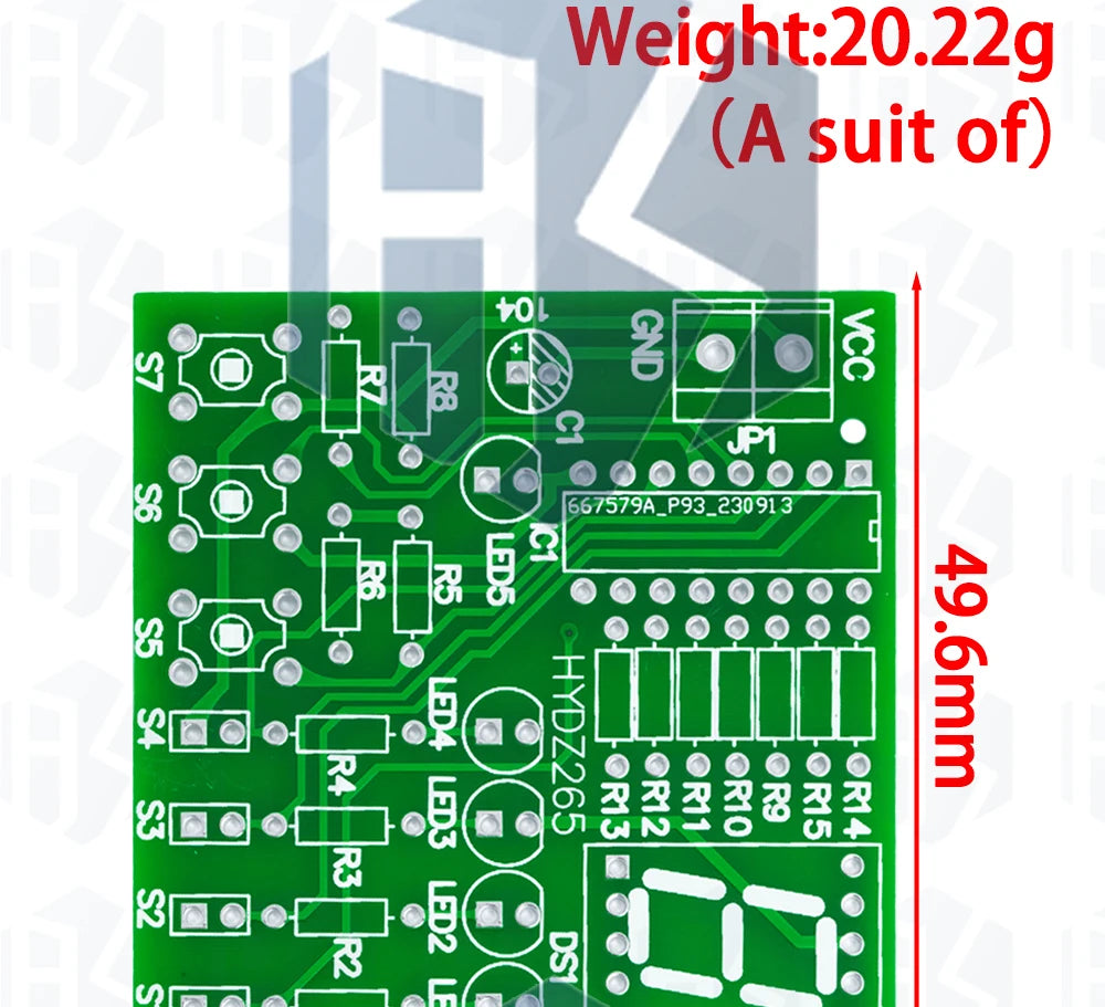 DIY Soldering Practice Training Module 7 Segment Display Decoder Circuit Board for Student Electronic Learning
