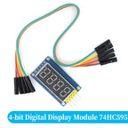 MGQH TM1637 4Bits / TM1638 / 74HC595 8 bit Digital LED Display Module 7 Segment 0.36Inch Clock RED Anode Tube Four Serial Driver
