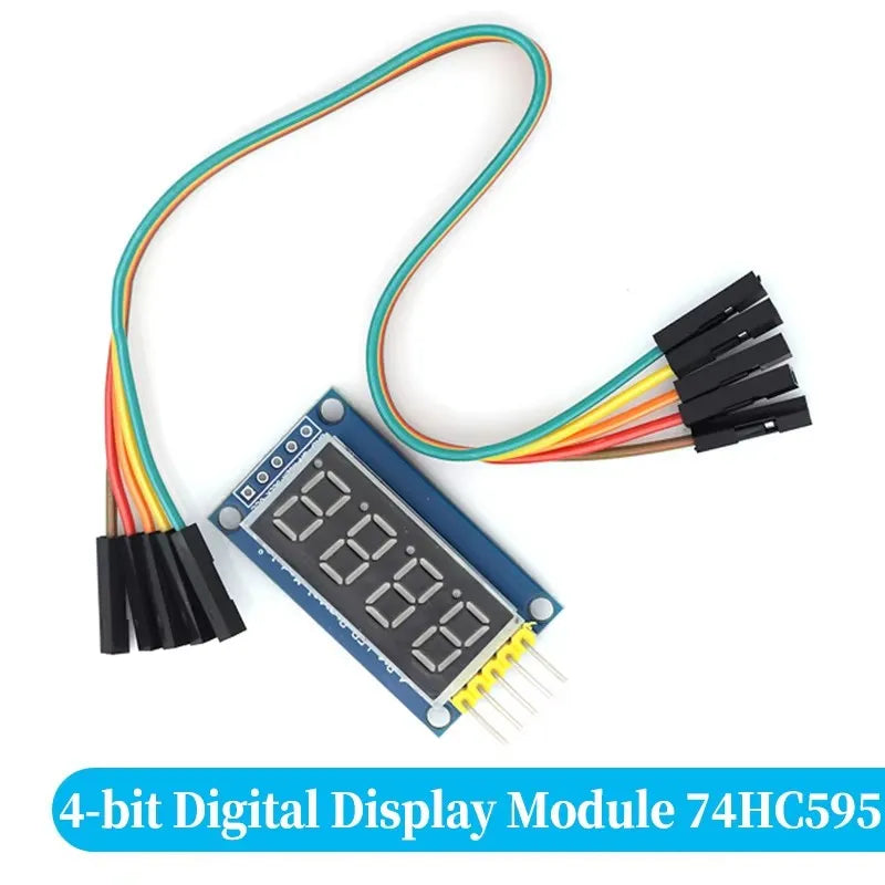 MGQH TM1637 4Bits / TM1638 / 74HC595 8 bit Digital LED Display Module 7 Segment 0.36Inch Clock RED Anode Tube Four Serial Driver