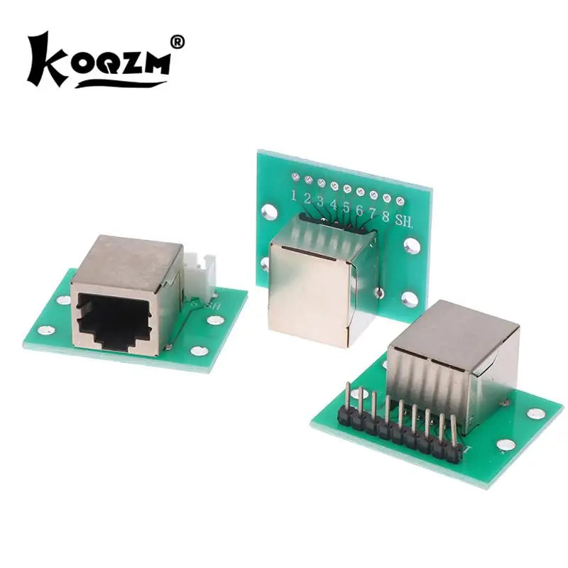1Pcs RJ45 Adapter Board To XH2.54 Modular Ethernet Connector Adapter Network Interface + Breakout Board + Pin Header