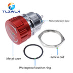 16/19/22mm Metal Emergency Stop Button Switch Stainless Steel Anti-slip Waterproof Mushroom Head Rotation Reset PTEN ﻿