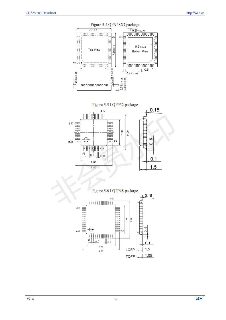 CH32V203 Industrial 32-bit RISC-V Enhanced MCU Low Power Microcontroller 10Pcs/Lot