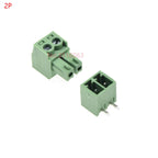 5/10Set 15Edg 2/3/4/5/6/7/8/9 Pin Right Angle Screw Terminal Block Connector 3.81mm Pitch Plug+Pin Header Socket 2p 3p 4p 5p 6p