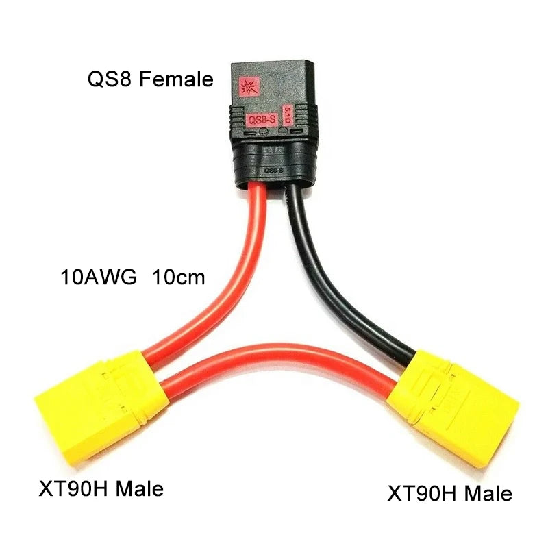 QS8S to XT90/60 TRX EC5 Anti-ignition Plug Male Female Model Aircraft Adapter Cable for Plant Protection Machine Lithium Battery