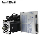 Nema34/42/52 Stepper Motor Kit 4.5-50Nm | 3-Phase Motor 14/19mm Shaft | EC3522/EC3822 Driver for CNC/Robotics (80-240V)