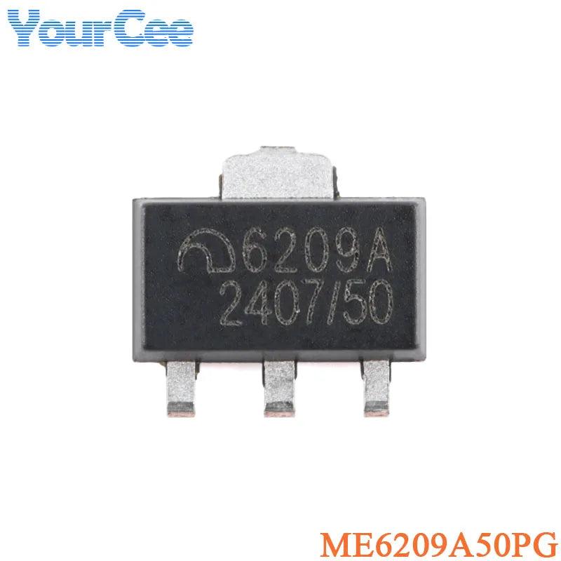 50Pcs ME6209A ME6209A30PG ME6209A40PG ME6209A45PG ME6209A50PG SOT-89-3 3V 4V 4.5V 5V 250mA Low Power LDO Chip Linear Regulator