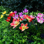 1pc Artificial Flower Lawn Lights, 7-head Solar Orchid Lights for Patio Yard Garden Christmas Decoration LED Solar Ground Lights