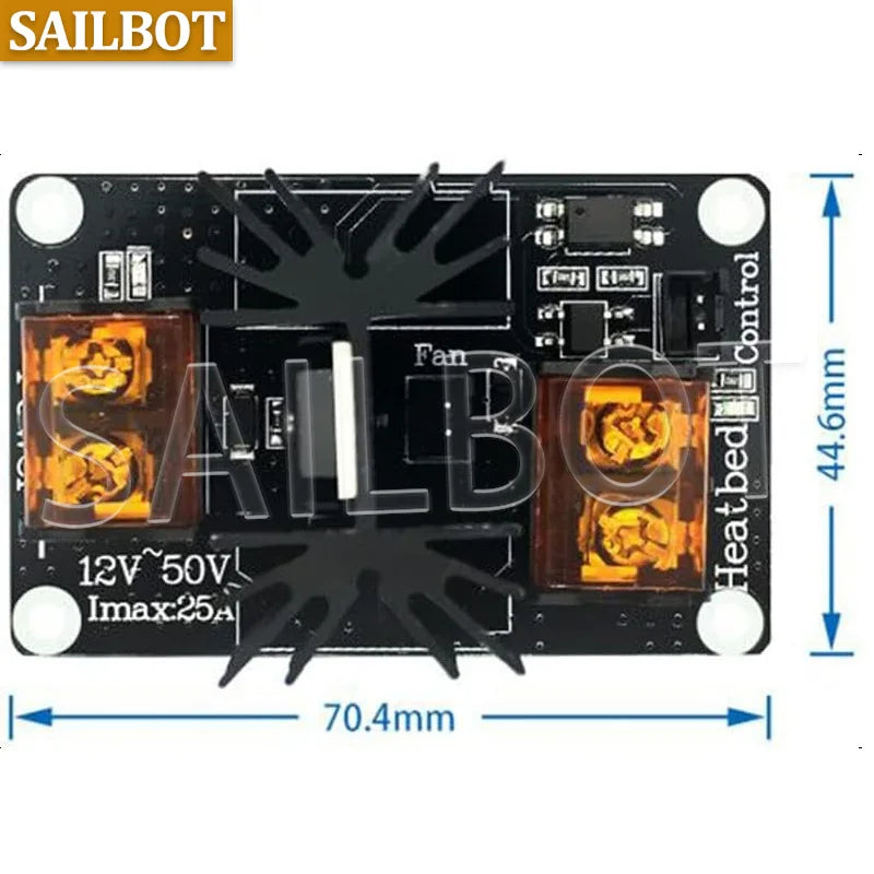 3D Printer Hot Bed Power Expansion Board Heating Controller MOSFET High Current Load Module 25A 30A 12or24V for 3D Printer Parts