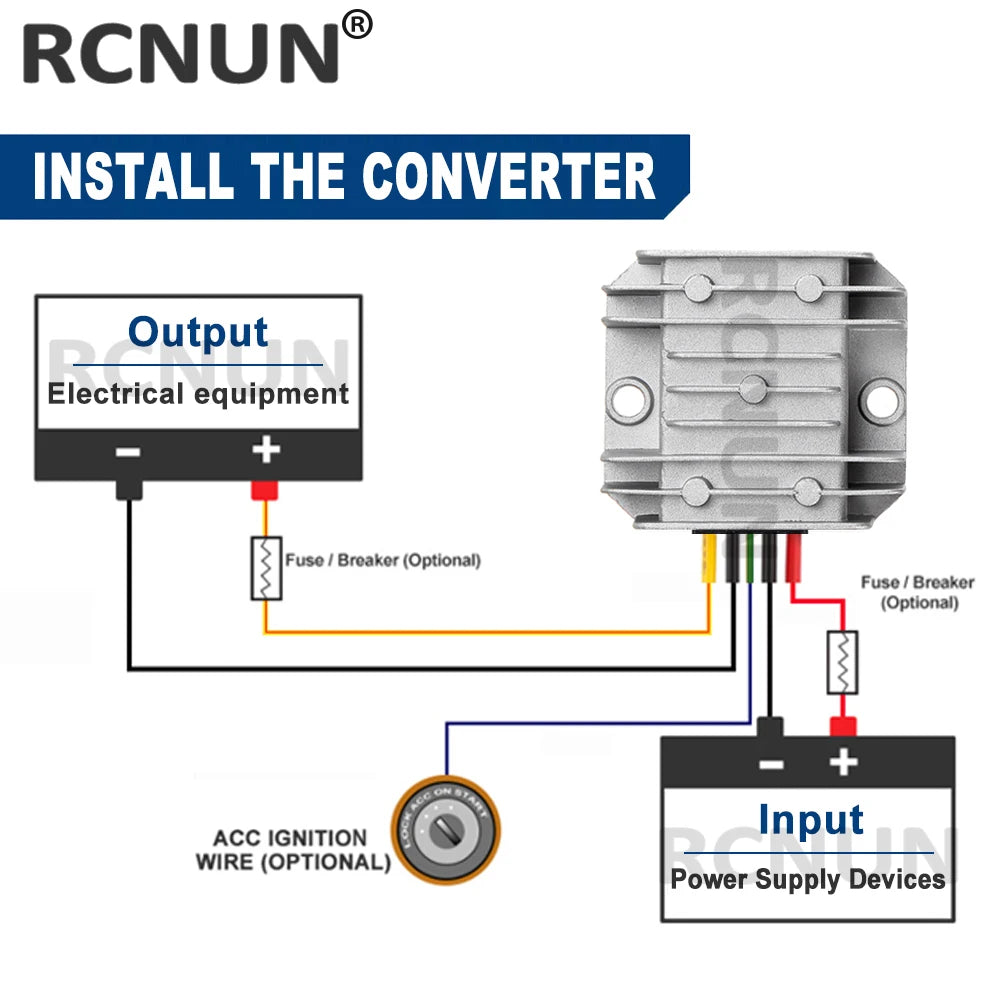 RCNUN Booster 12V to 24V 19V 3A 5A 10A 15A 20A Step-up DC Converter 12 Volt to 19 Volt Boost Module Car Laptop Power Supply