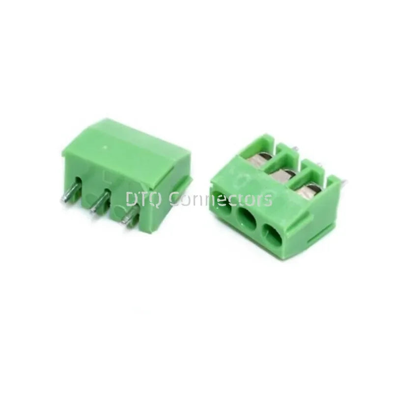 100PCS 3.5mm Pitch Screw Terminal Connector PCB Terminal Blocks Green Leg KF350 Copper KF350-2P/KF350-3P