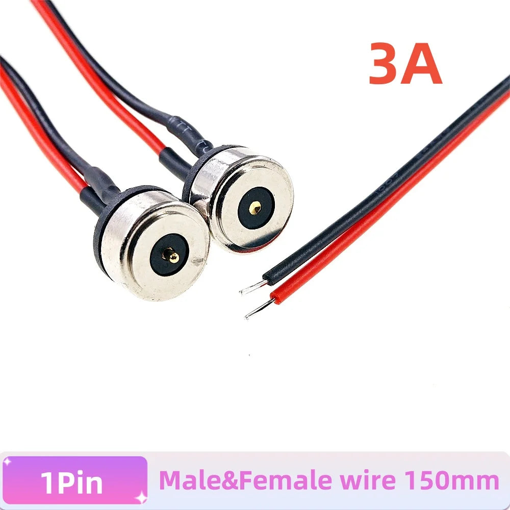 1/3/5 Pair Circular Shape Magnetic Pogo Pin Connector 1 2 3 4 5 Pole Male Female Probe DC Power Charging Round Profile