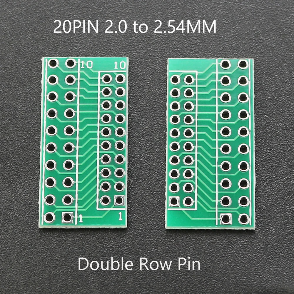 1piece 1.27mm 2.0mm 2.54mm Pitch Transfer Plate Converter Single Double Row Pin PCB Adapter Board