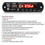 50W Amplifier MP3 Decoder Board DC 6V 18V Bluetooth 5.0 Car MP3 Player USB Recording Module FM AUX Radio For Speaker Handsfree
