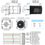 Nema23 57mm Closed Loop Integrated Motor Driver Kit All-in-one 1.5Nm/2Nm/3.2Nm 8mm Hybrid Servo Motor Drive With Encoder For CNC