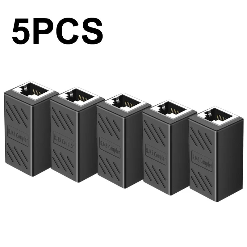 1/5/PCS RJ451000Mbs Coupler Ethernet Cable Coupler LAN Connector Cat7 Cat6 Cat5e Ethernet Cable Extender Adapter Female to Femal
