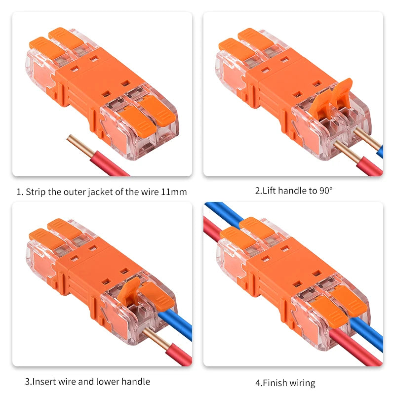 5Pcs Quick Lever Splicing Wire Connectors 2/3/4 Pins CMK642  Compact Plugable Male Female Terminals Universal Blocks