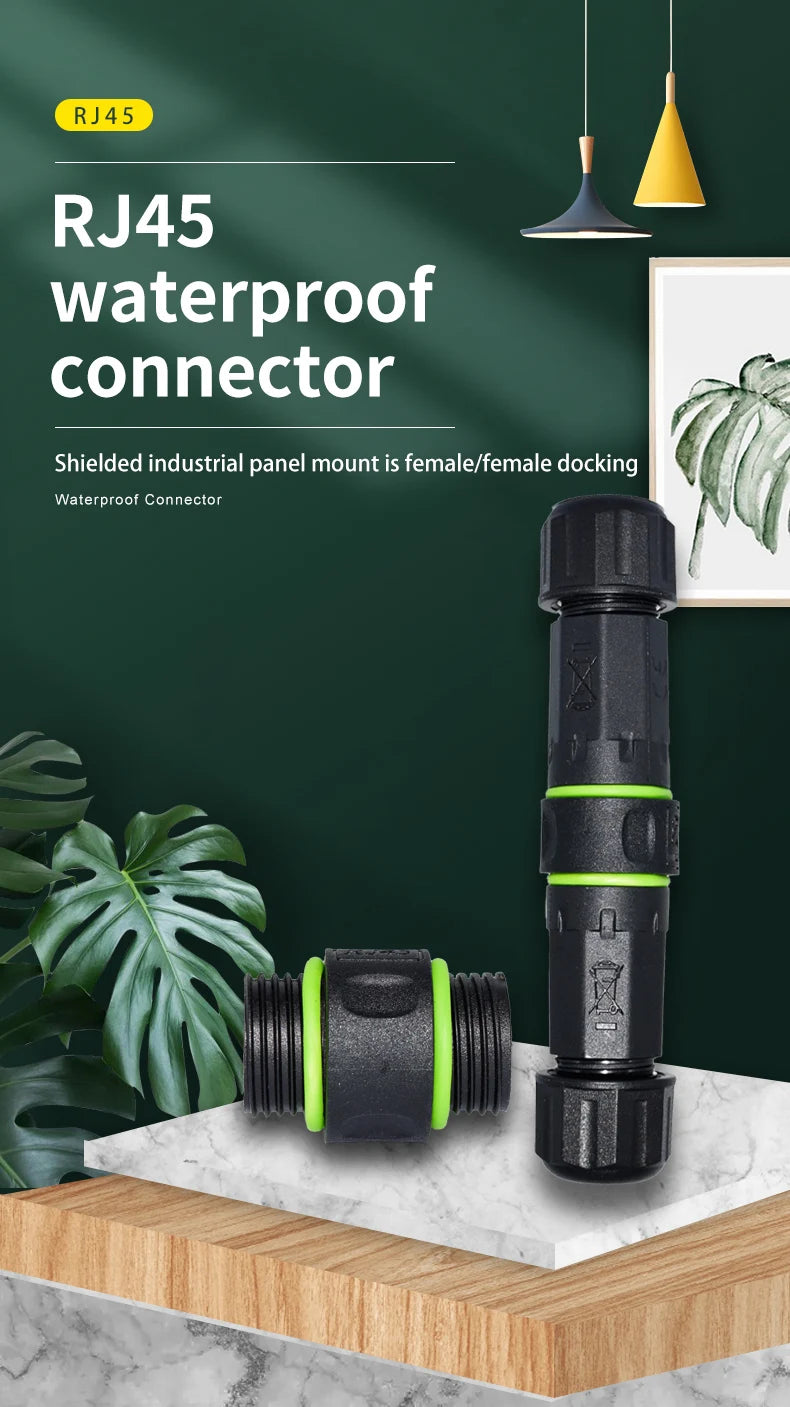 YXY RJ45 Waterproof Connector M16 5-9mm Wire Diameter IP68 RJ45 Interface Cable Connectors Network Unshielded Wire Connector