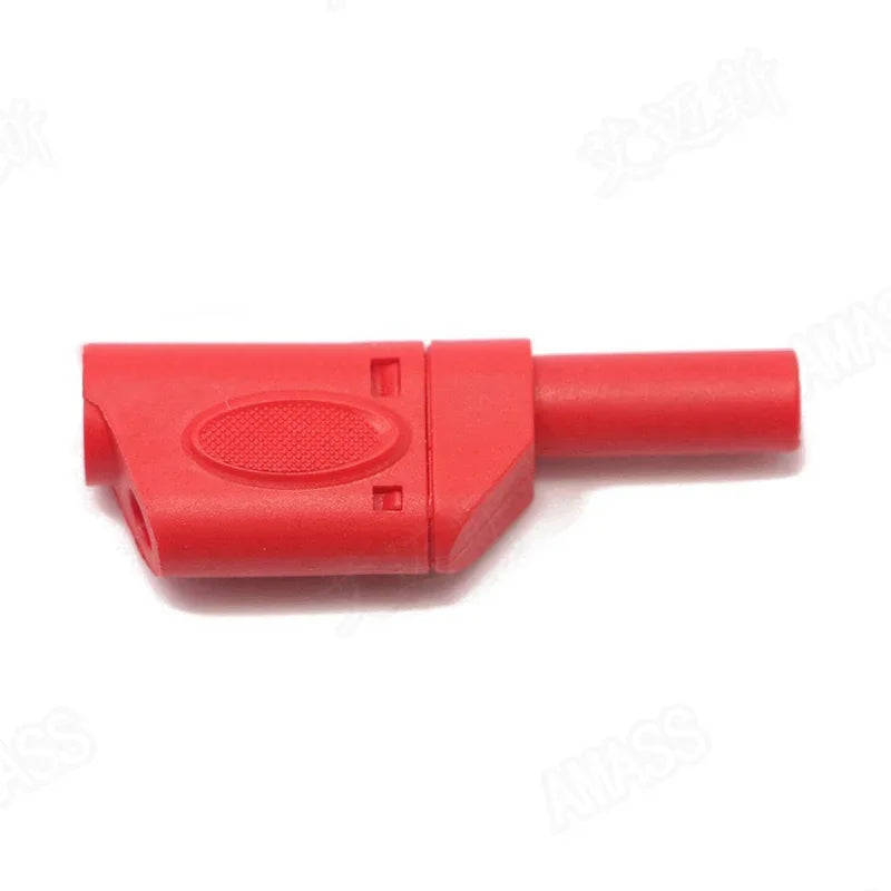 10PCS 4mm Stackable Banana Plug Sheath Retractable Solder Connector Nickel-plated Lantern Plug Red Black