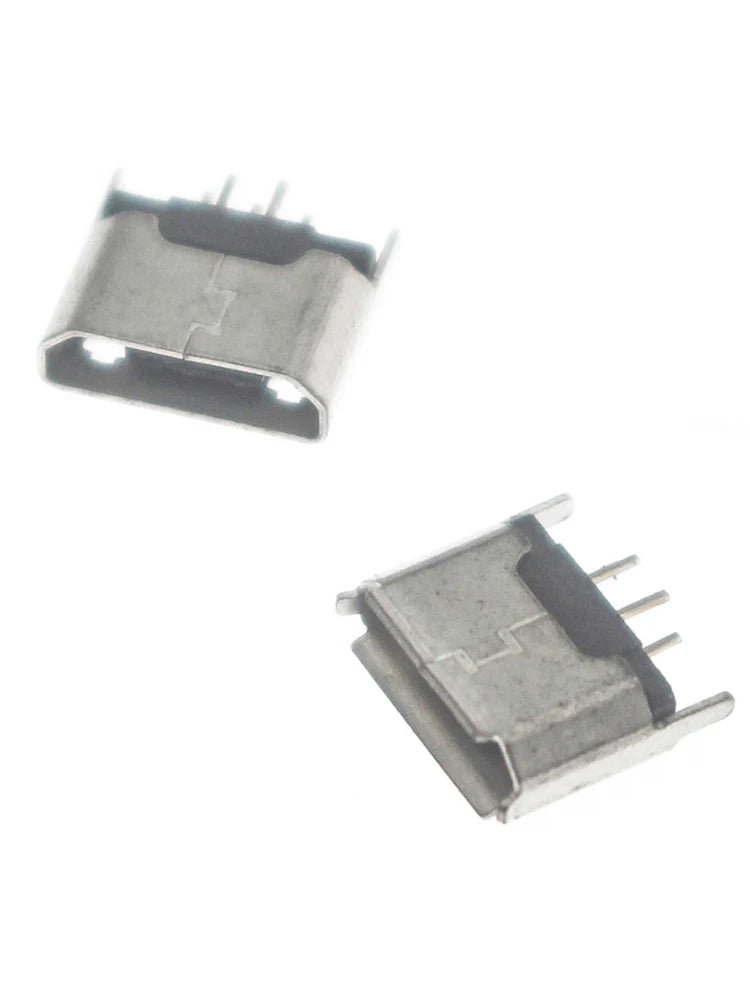50pcs/100pcs Vertical MICRO Usb 5pin female socket seat jack Direct plug in Usb connector charging port sock power plug diy