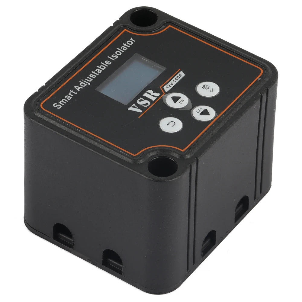 12V 140A Dual Battery Smart Isolator Display VSR Car Relay Voltage Setting Voltage Sensitive for Lithium & Lead-Acid Battery