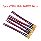 XT30U XT30 Plug Male and Female Connector with 100mm 16AWG Wire Cable for QuadcopterRC Fixed wing Lipo Battery FPV Drone charger