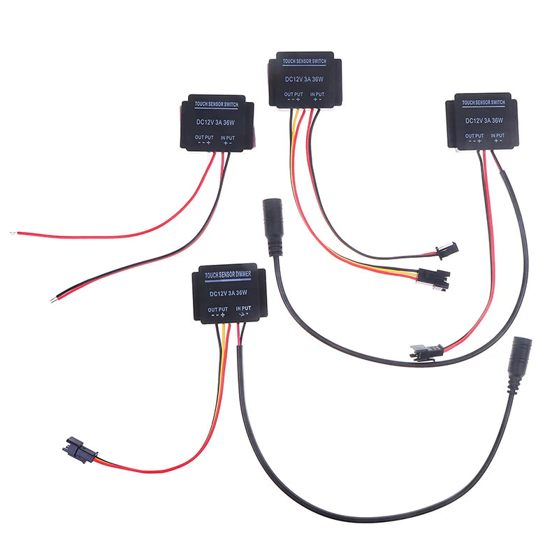 For Led Light Headlight Monochromatic Three Color Infinite Dimming DC 12-24V Bathroom Mirror Touch Induction Switch Sensor