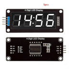 TM1637 0.56 inch Digital Tube Clock Module 4-Digit 7 Segments Double Dots LED Display for Arduino Red Blue Green Yellow White
