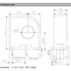 Hall Current Sensor Transformer QNHC3 Output 2.5±2V 1.65±0.625V Input 10A 20A 30A 50A 100A DC Hall Effect Current Transducer