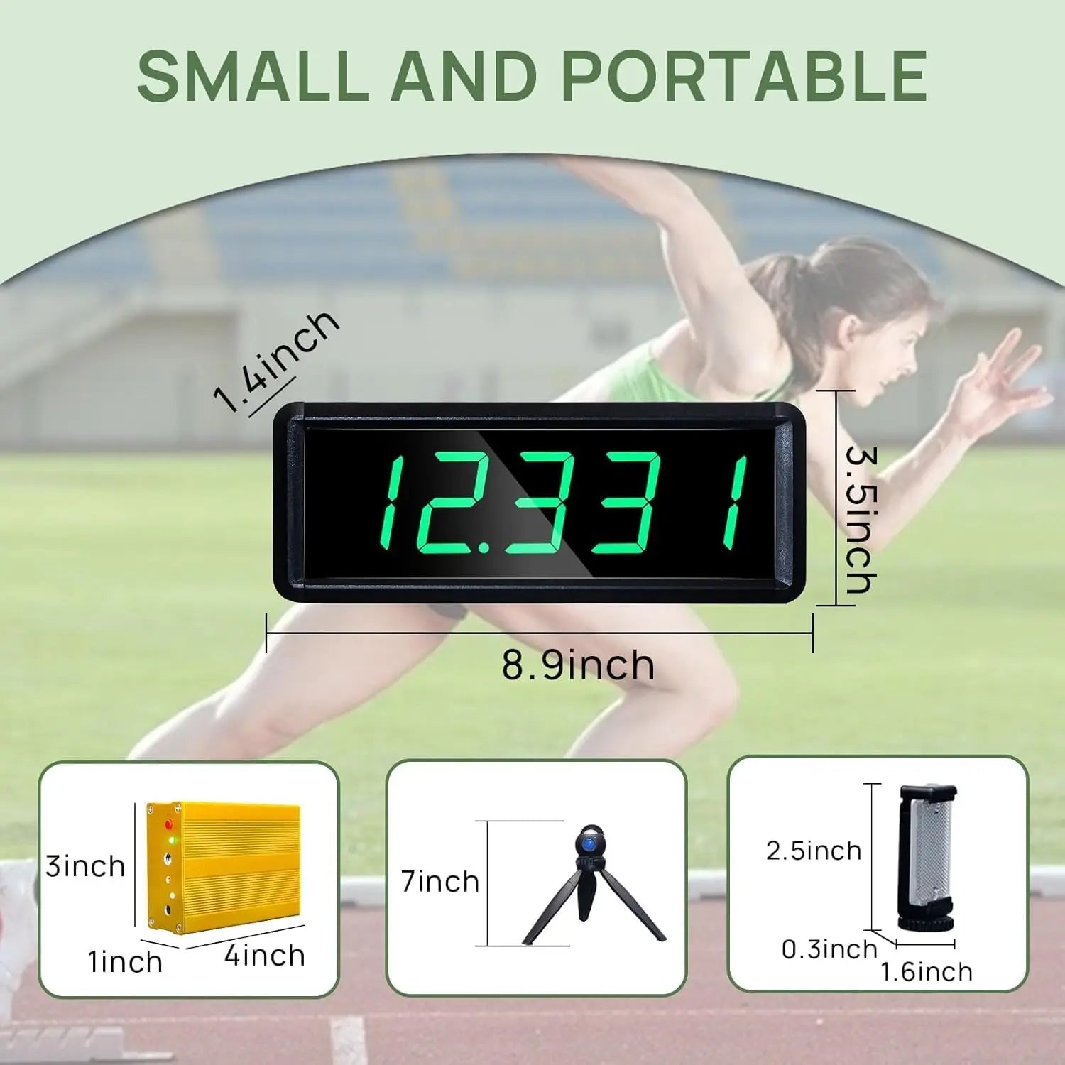 GANXIN Wireless Laser Timer for Sprints Race Clock Racing Timer With  Battery Powered