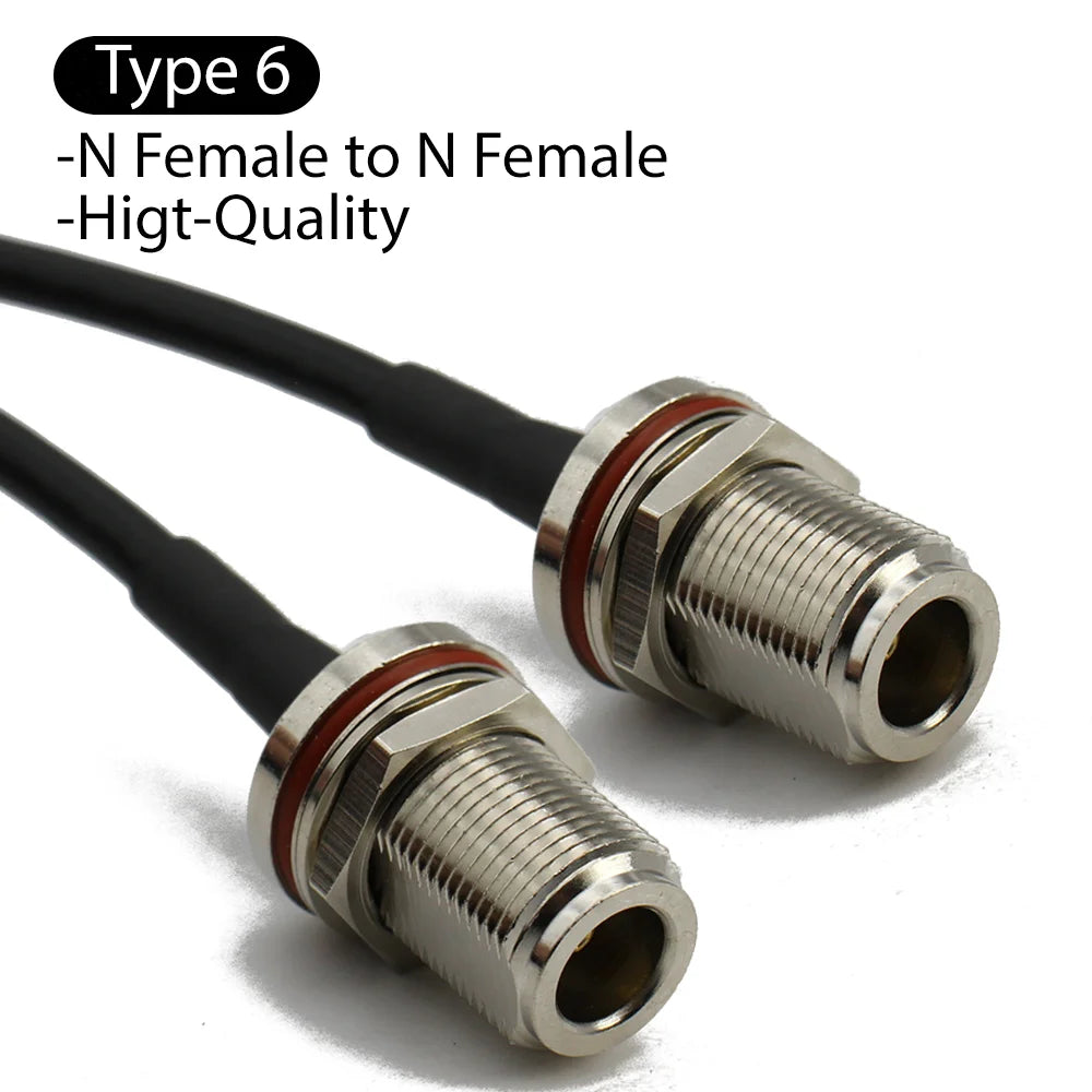 RG58 L16 N Male to N Female Plug Bulkhead conncetor Pigtail Cable RF Coaxial Cables Jumper Cable N Type Crimp Fast Delivery