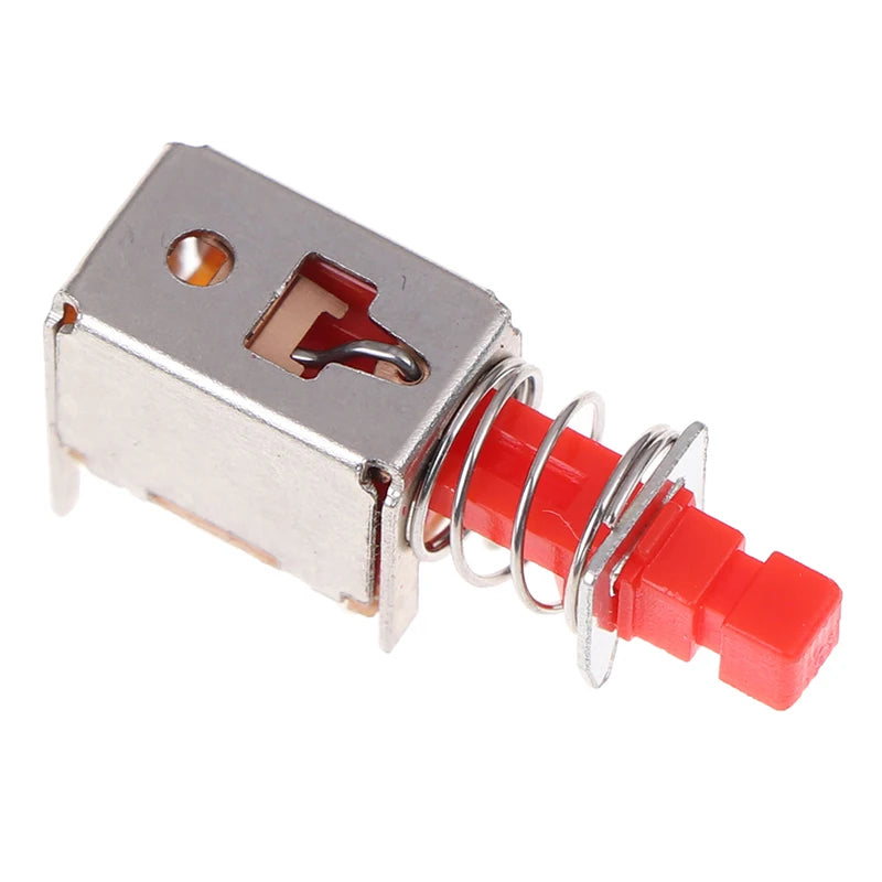 10pcs PS-22F03 Right Angle PCB Latching Push Button Switch DPDT Double Pole 6 Pin Self-locking Key Power Switches