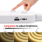 5V Motion Sensor Nigth Light COB Led Strip USB Battery Power 3mm 5mm 8mm PCB 320 LEDs Flex Lamp for Under Cabinet Kitchen Stairs