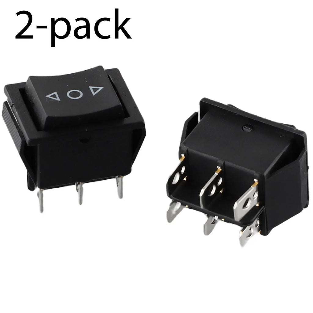 2pcs 6 PIN DPDT Double Pole Double Throw 20 Amp Momentary Rocker Switch 16A 250V AC/ 20A 125V AC Electrical Equipment